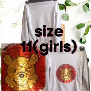 New Winnie the Pooh Sequin long sleeve girls sz 11